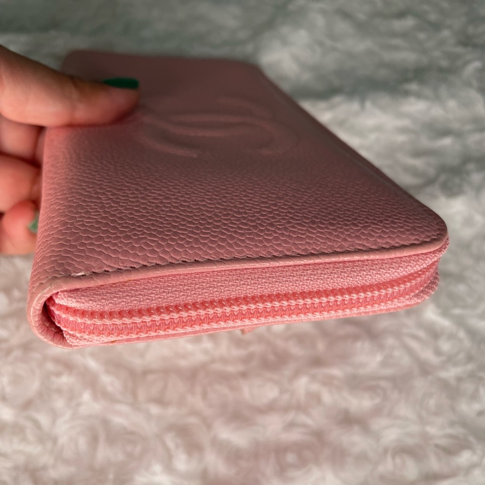 Chanel Pink CC Caviar Zip Long Wallet 🩷 - Picture 8 of 10